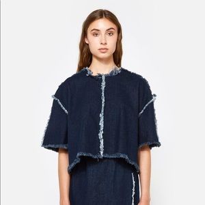 Ashley Rowe NWOT Denim Tee with Seams